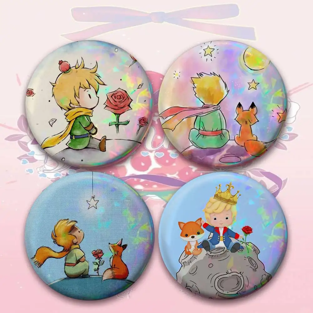 Classic L-Little P-Prince-p Laser Badge Creative Pins Brooch for Bag Clothes Hat Decor Gifts Fans Collect