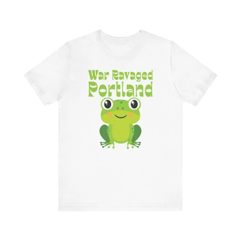الحرب الهذيان بورتلاند تي شيرت مضحك لطيف الضفدع رقيقة الاحتجاج قميص الساخرة السياسية الفكاهة الملابس الرجال النساء عادية القطن المحملة
