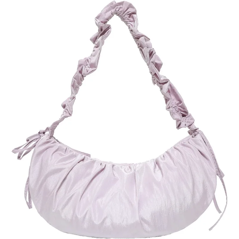 

Fashion Ruched Strap Women Shoulder Bags Designer Large Capacity Pleated Cloud Hobos Tote Shopper Purses 2026 Bolsa Feminina