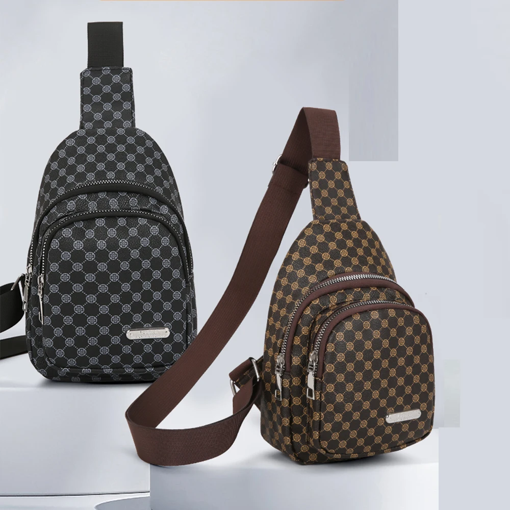 

Men's Crossbody Bag Lightweight Japanese-Style Commuting Chest Bag Casual Waist Bag Multi-Compartment Design Shoulder Bag