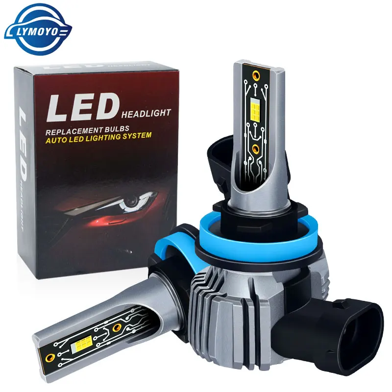 

2PC 28W H1 H7 H11 Headlight Led Auto Bulb HB3 9005 HB4 9006 H4 High Low Beam White LED Fog Lights Canbus Super Bright Turbo Fan