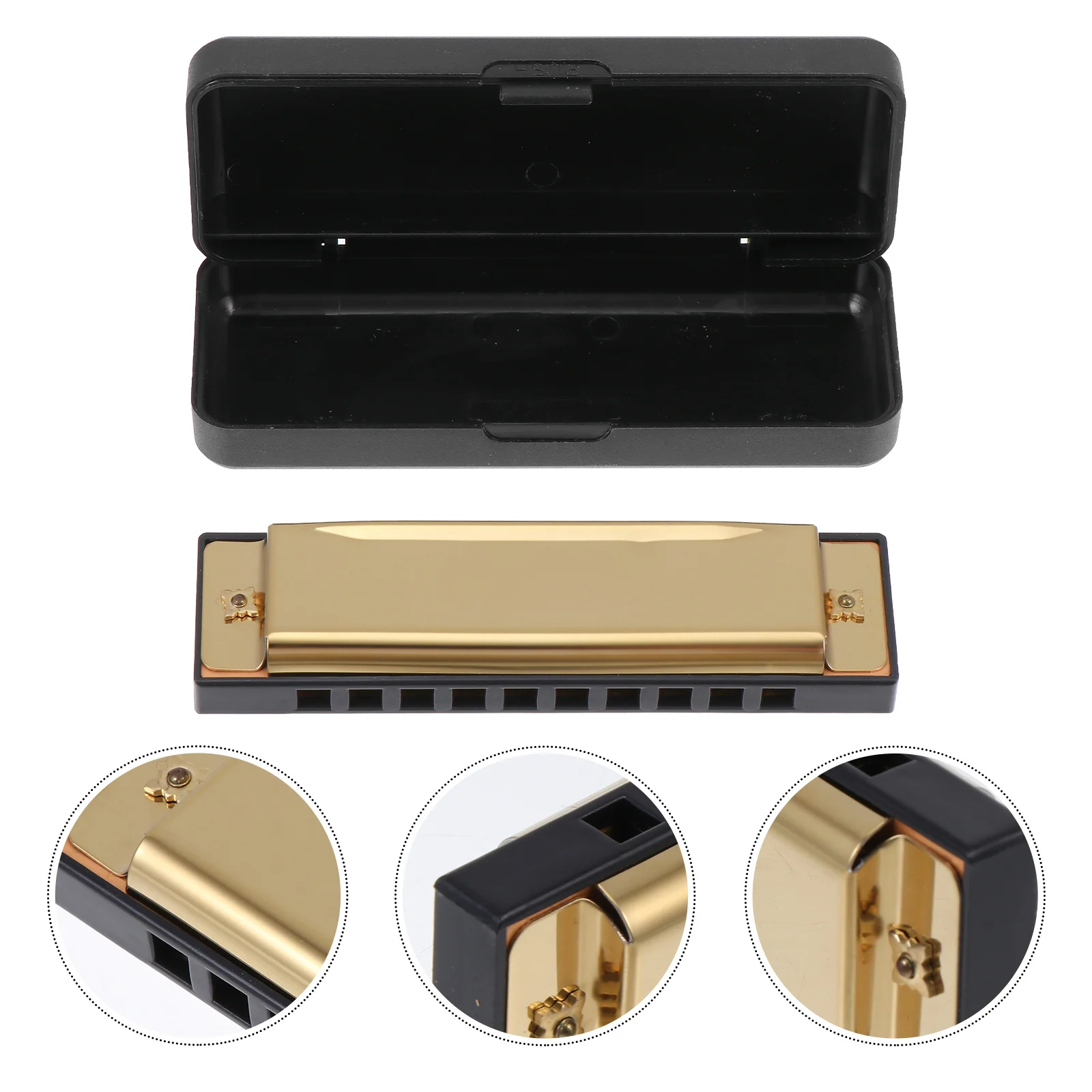 

1Pcs 10-Hole 20-Tone Blues Harmonica Metal Portable Musical Instrument Professional Sound Quality Harmonica for Beginners