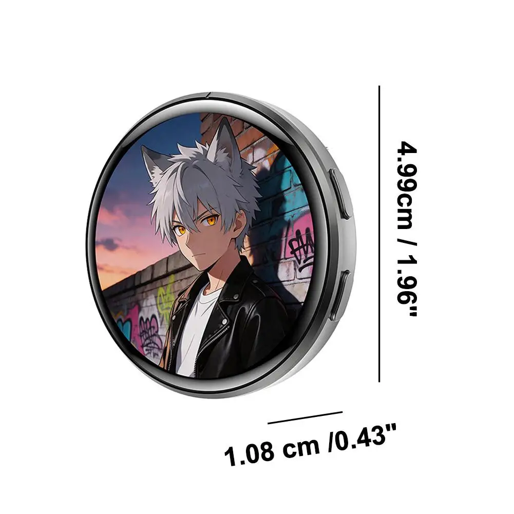 Pin Electrónico con Pantalla de Anime de 1.50 Pulgadas, Insignia Cibernética Inteligente Dinámica, Mercancía con Pantall