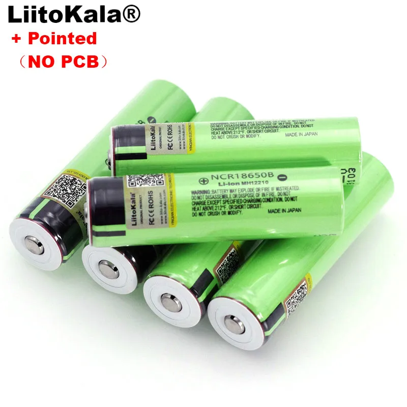 Oryginalny akumulator litowy Liitokala NCR18650B 3,7 V 3400 mAh 18650 ze spiczastymi (bez PCB)