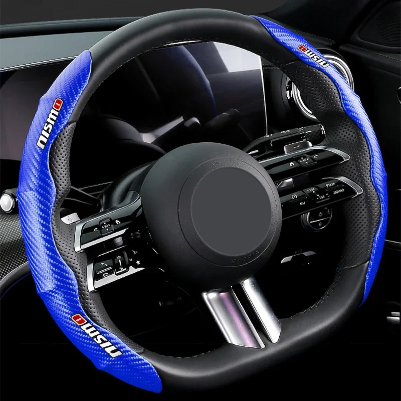 Coprivolante per auto Logo per auto Coprivolante in fibra di carbonio per Nismo Nissan 370Z Coupe Roadster Z34 2009-2020 GTR Juke