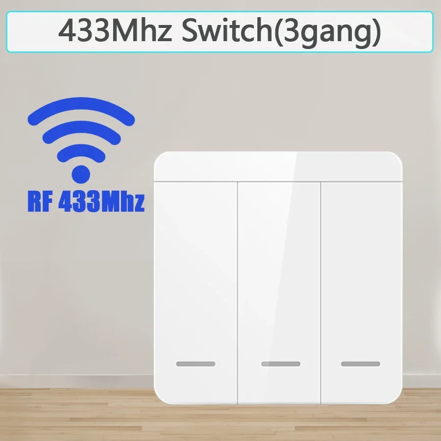 Draadloze Licht Wandschakelaar Relais Ontvanger RF 433Mhz 1/2/3Gang Paneel Schakelaar Afstandsbediening onderbreker voor LED Lamp 10A 110V 220V