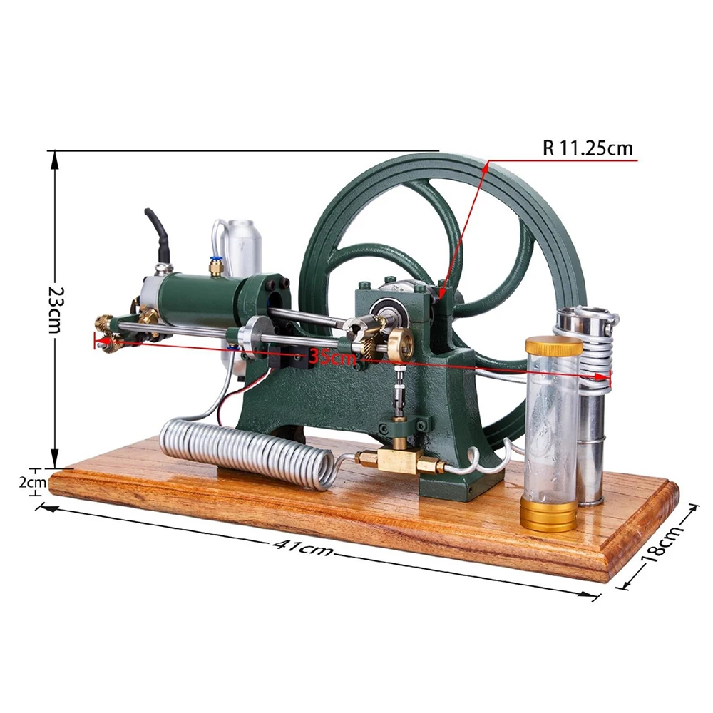 Single Cylinder Four Stroke Horizontal Engine Model Low Speed Water Cooled Engine Experimental Collection Model Toy