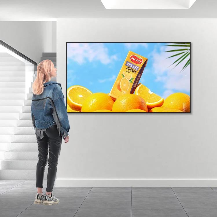 

HUSHIDA 43 50 55 Inch Wall Mount Advertising Machine Advertisement Lcd Display Screen Digital Signage Player