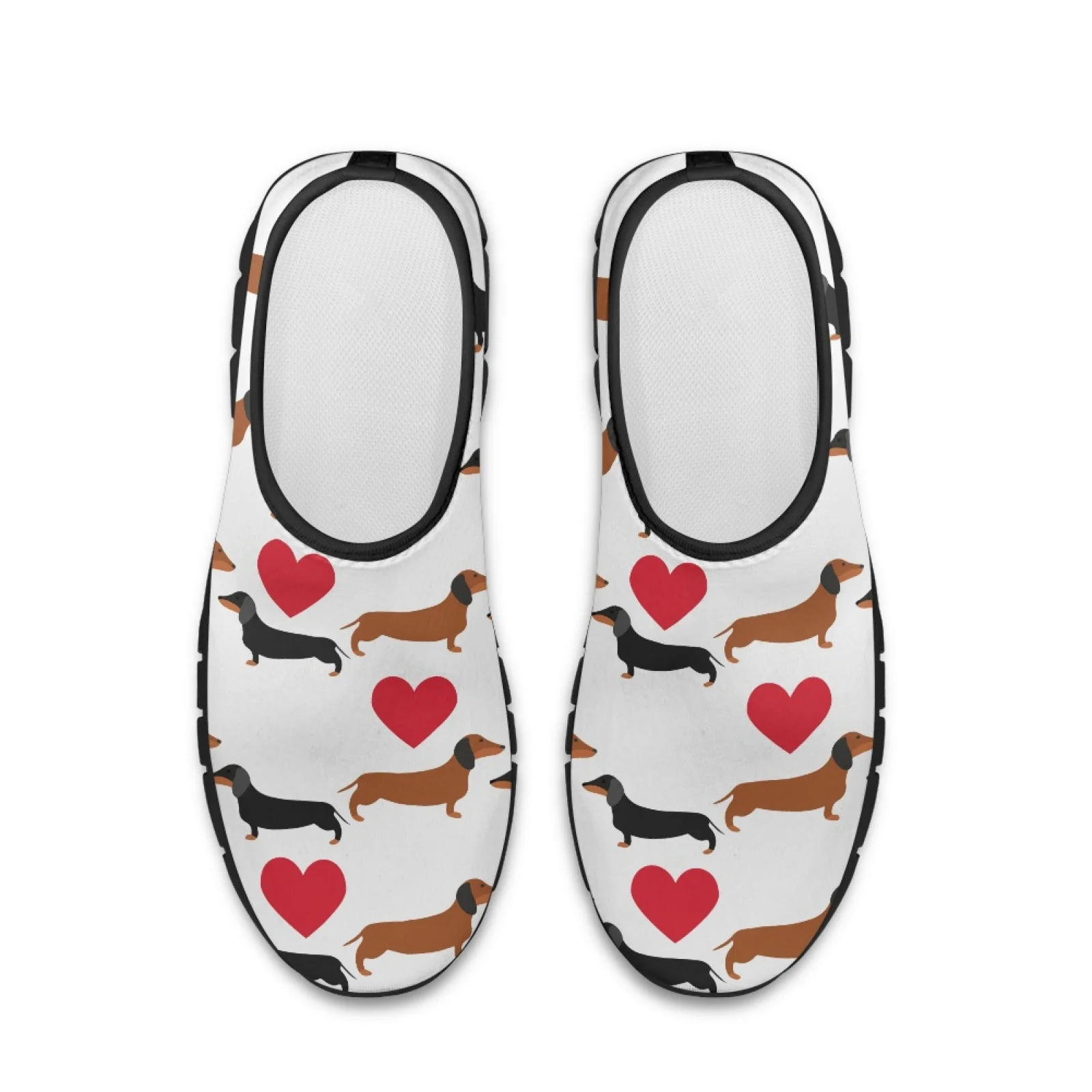 

Сетчатые кроссовки для собак с таксой, колбасой, женские лоферы, женские кроссовки, слипоны на плоской подошве, большие размеры, спортивная повседневная обувь с низким вырезом