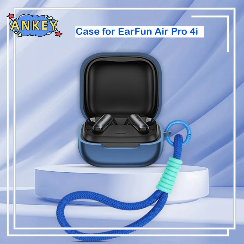 لسماعات الأذن Air Pro 4i TW230، غطاء سيليكون ممتاز، منفذ شحن قابل للصدمات مع حبل منسوج