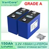 3.2V 150Ah LiFePO4 배터리 DIY 4s 8s 12v 24V 오토바이 전기 자동차 여행 태양 광 인버터 배터리 등급 A 면세점 1