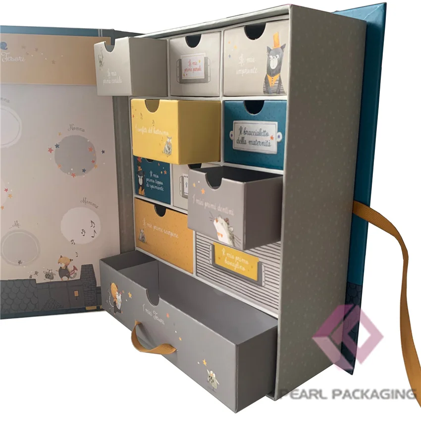 Customized queryCustom Advent Calendar Box for Soft Toys and Baby Products Mystery Box with Cardboard Drawers