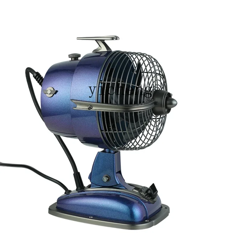 

cc27 retro aircraft head electric fan scene display with shaking head nostalgic personality color antique