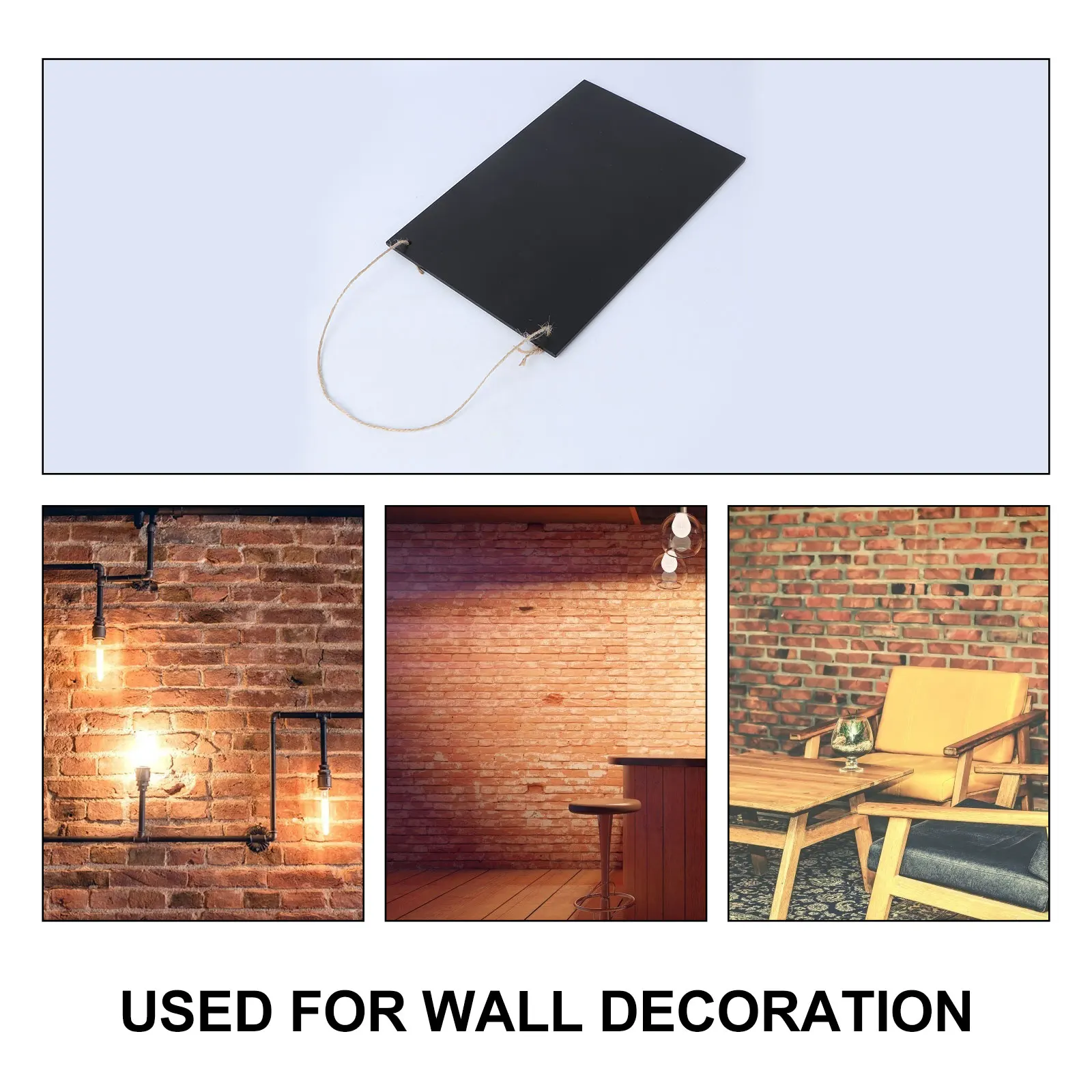 

Wedding Blackboard Small Chalkboard Sign Rustic Decor Wood Hanger Kitchen Office Double Sided Board Message Teaching Display