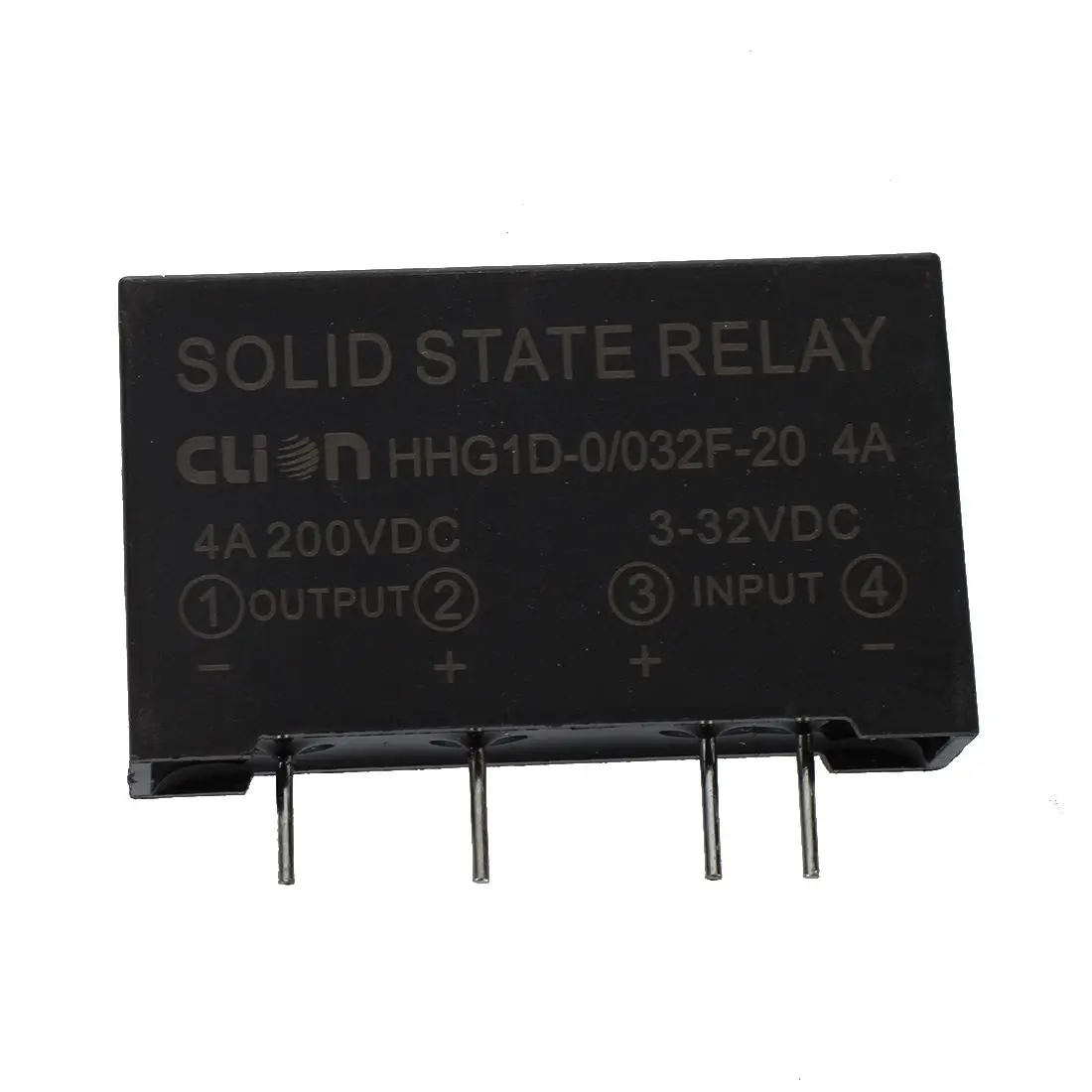 Ingang 3-32V Dc Uitgang 4a 200V Dc 4 Pin Pcb Solid State Relais HHG1D-0/032f-20