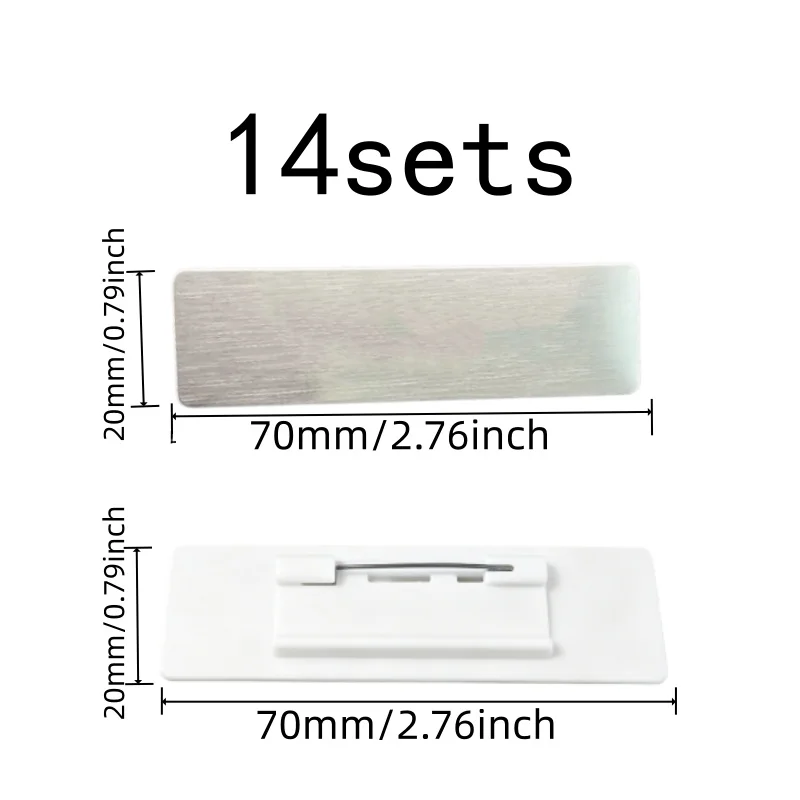 14 pcs Durable Non-Fading Employee Identification Pins, great for School Conference Pins, Metal Pin Backing