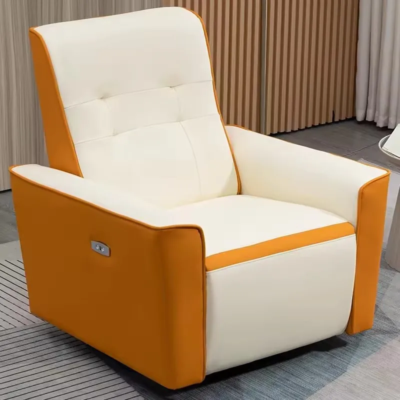 Modern simple space capsule electric recliner single sofa multi-functional living room sofa
