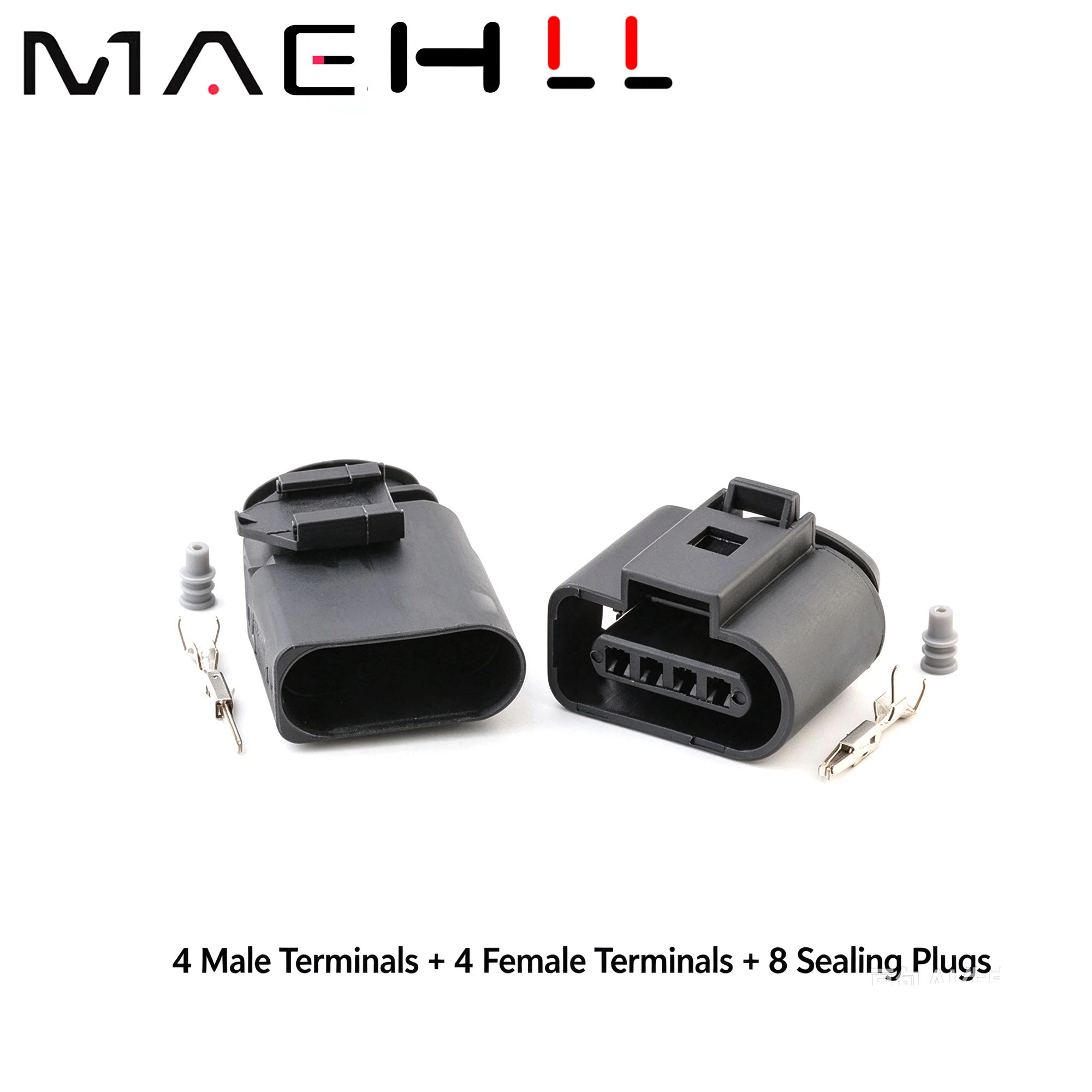 1/5 Sets 4 Pin 1.5 MM For AUDI VW Lntake Pressure Sensor Plug Automotive Wire Waterproof Connector 1J0973704 1K0973804