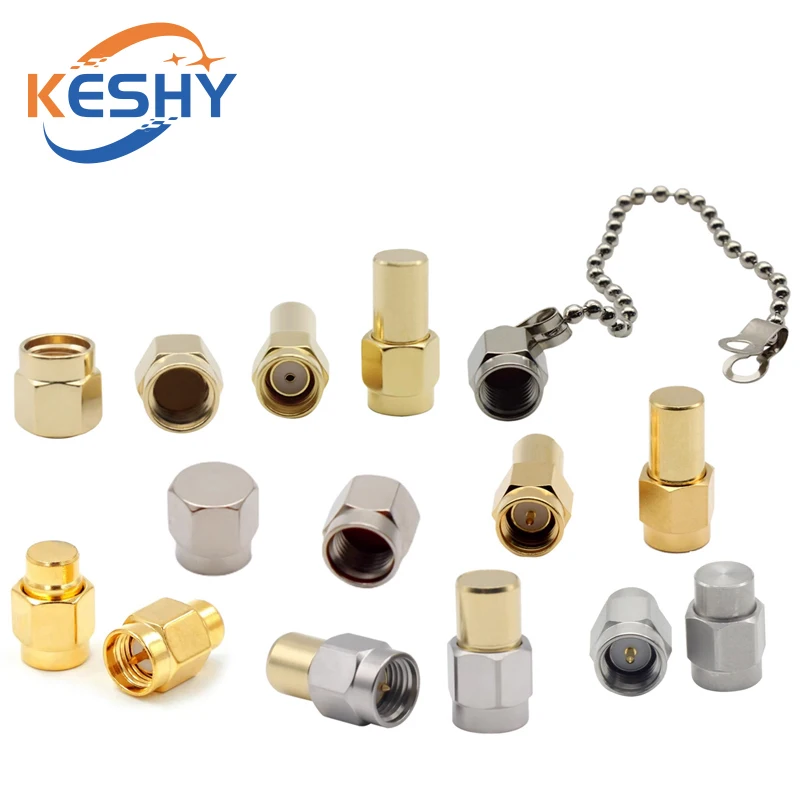 1W 2W 0-18GHz 50 ohm SMA Male RF Coaxial Termination Dummy Load Gold Plated Cap Stainless Steels Connectors Accessories
