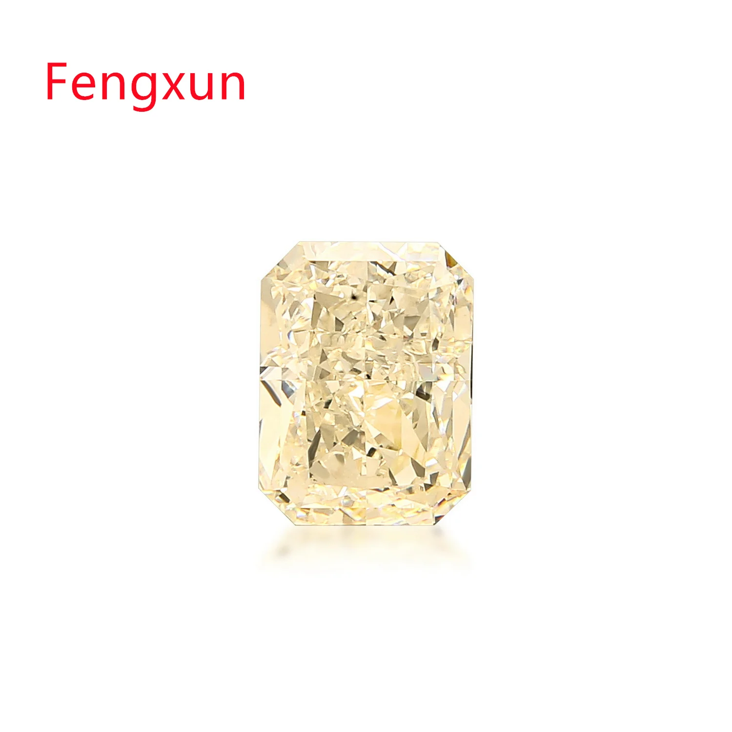 L-Yellow luxury Padma Octangle shape Loose Cubic  Zirconia Beads Radiant Ice Flower Cut For Women's Ring making