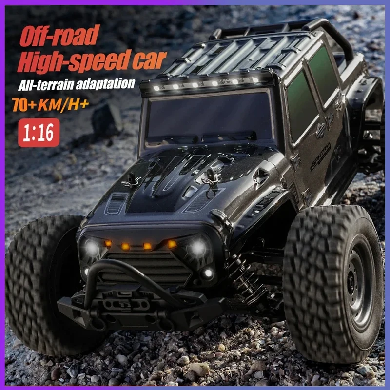 Rc Cars 16103Pro 50km/h Or 75km/h With LED 1/16 Brushless Moter 4WD Off Road 4x4 High Speed Drift Monster Truck Kids Toys Gift