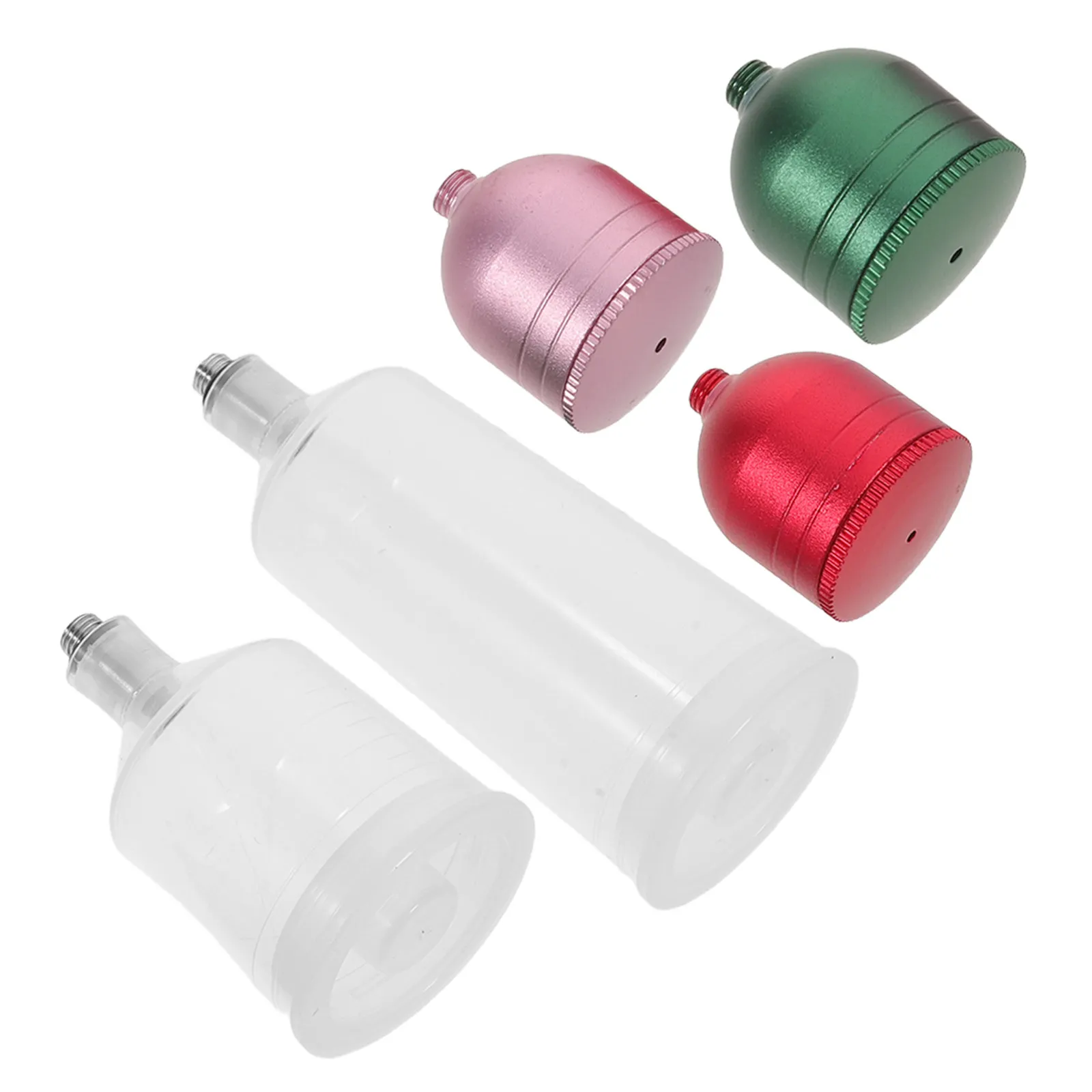 

5Pcs Drawing Airbrush Paint Bottle Aluminum Alloy Airbrush Replacement Pot for Artists Crafters Painting Supplies Art Studio