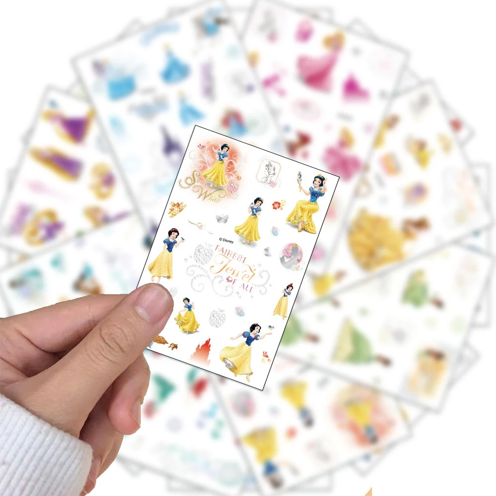 

8/16sheets Kawaii Mix Anime Princess Stickers Disney Cartoon Girl Decals for Kids DIY Stationery Guitar Laptop Cute Sticker Toys