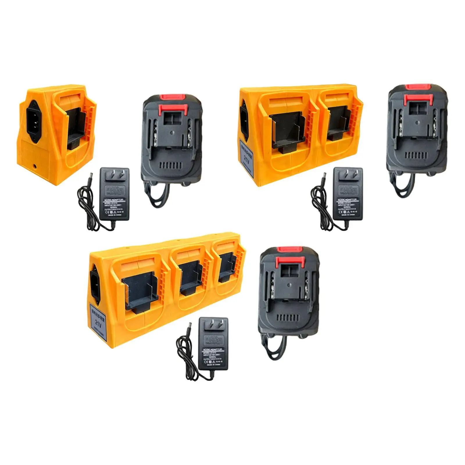 Power Tool Battery Converter Kit US Plug Sturdy Fits BL1850B-2 BL1840B Professional Yellow for Concrete Cutters Industrial Fans