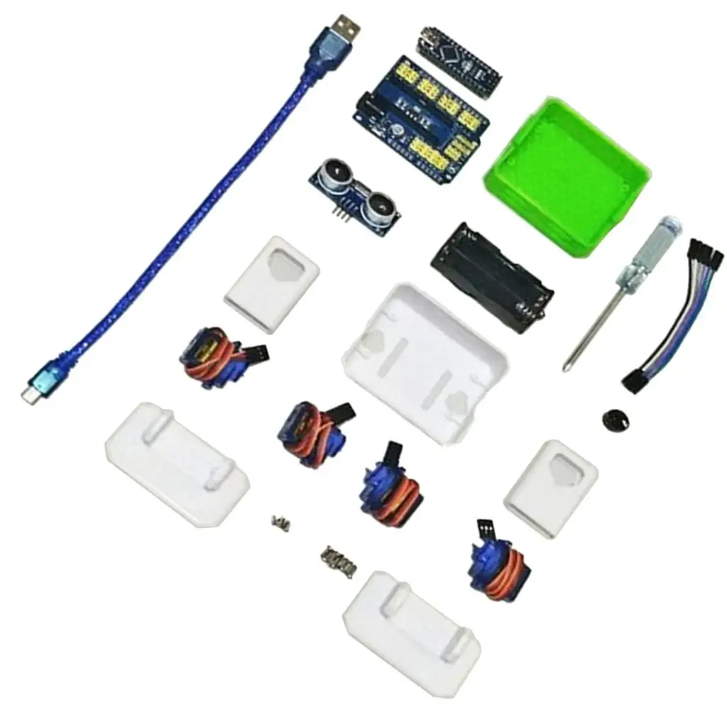 Obstacle Avoidance Nano RC Robot 3D Print DIY Open Source Educational Maker Kit for STEM Learning Toys