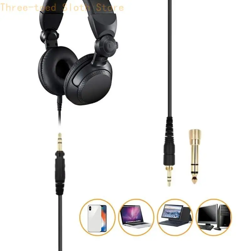EAH DJ1200 헤드셋 용 교체 헤드폰 코드 3.5mm ~ 6.35mm 오디오 코드 음악 애호가 및 전문 DJS E74A