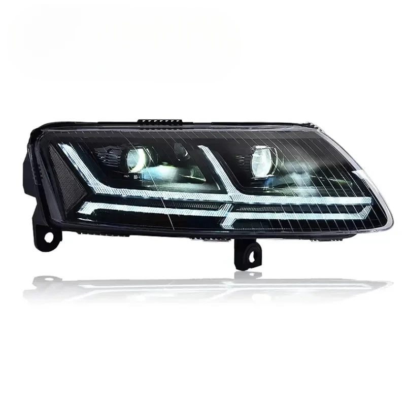 LED Headlights,SJC Auto Car For Audi A6 2004-2011 Modified And Upgraded  A6L New Design High And Low Beam Head Lamp