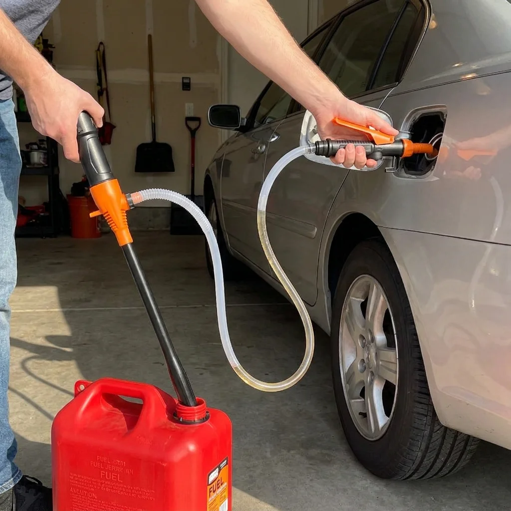 

Liquid Transfer Pump Battery Powered Fuel Transfer Pump With Flow Control Nozzle 2.4 Gallons Per Min Portable Transfer Pump
