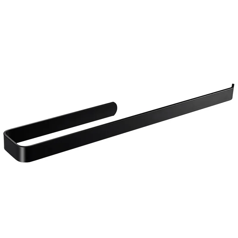 HeMu Bathroom aluminum towel rod bathroom roll paper rack towel rack without punching face towel storage storage tissue rack