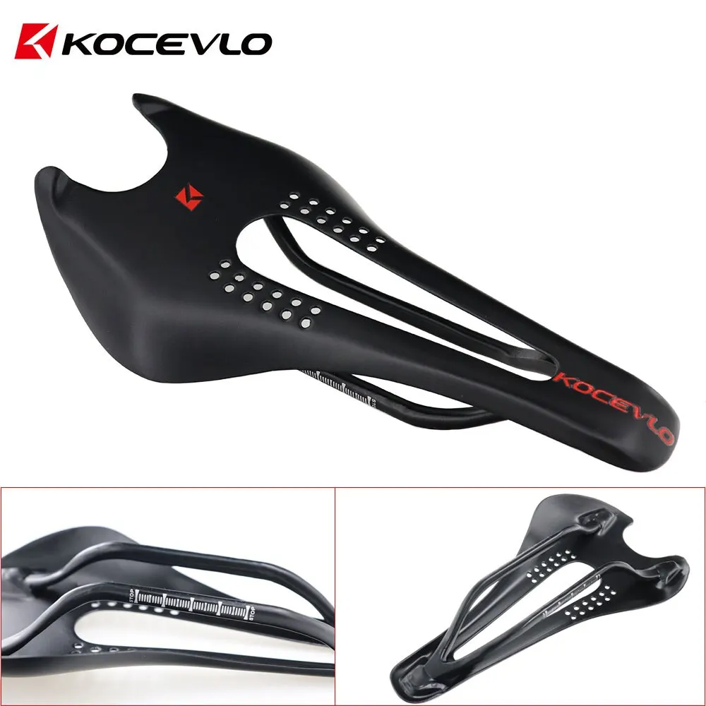 80g Kocevlo bicycle seat MTB Road Bike carbon plate Saddles Ultralight Breathable Seat Cushion Bike Racing Saddle Parts