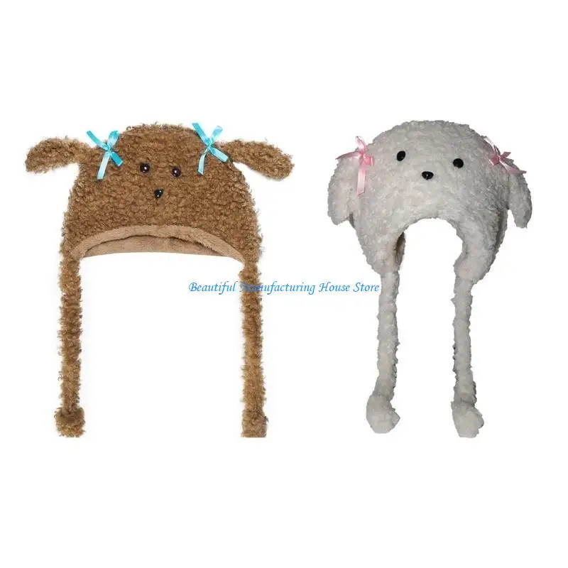 قبعة E56A للسيدات ذات غطاء رأس سميك فروي للتسلق والتزلج وأغطية الرأس الرياضية