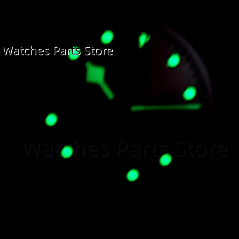 BLIGER Black Pink VK64 Watch Dial With Snowflake Hands Set C3 Green Luminous Fit For VK64 Quartz Movement Replacement Watch Part