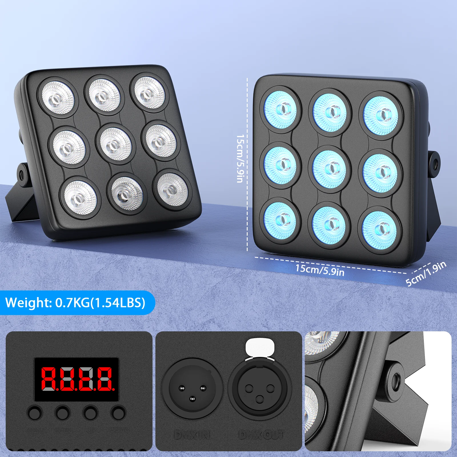 DayFlicker 4 قطعة أضواء الاسمية 90 واط الاسمية Uplights RGBW اللون مختلط شعاع الإضاءة DMX512 التحكم ستروب لملهى ليلي DJ حفل زفاف #6