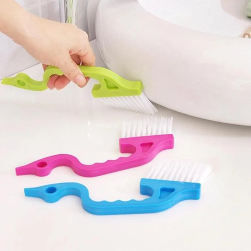 Swan Shape Window Groove Cleaning Brush Scraper Brush Sill Crevice Cleaner Household Cleaning Brush Wheel Kitch Tool Small Brush