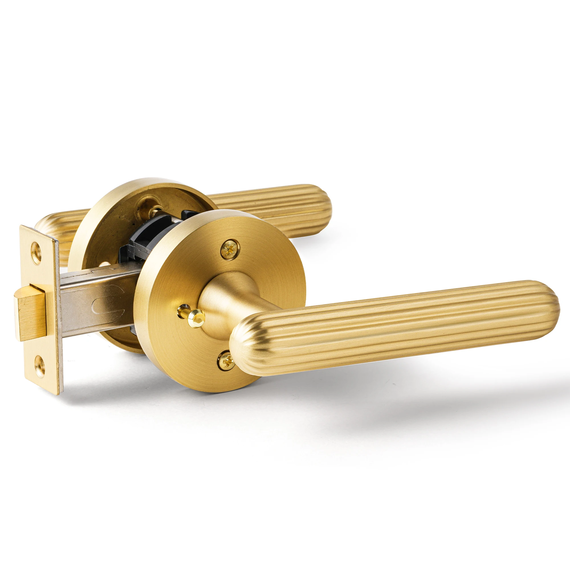 Dooroom Brass Door Lock Set Modern Simple Bathroom Locks  Privacy Locks Interiror Bedroom Bathroom Hardware tools Door Lock