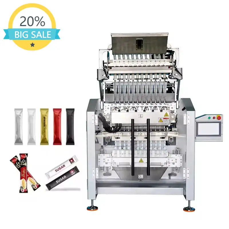 Macchina Imballatrice Automatica Multilinea Ad Alta Velocità Per Bastoncini Di Polvere Multilano Macchina Imballatrice Verticale Per Sacchetti Sigillanti Su 4 Lati-image