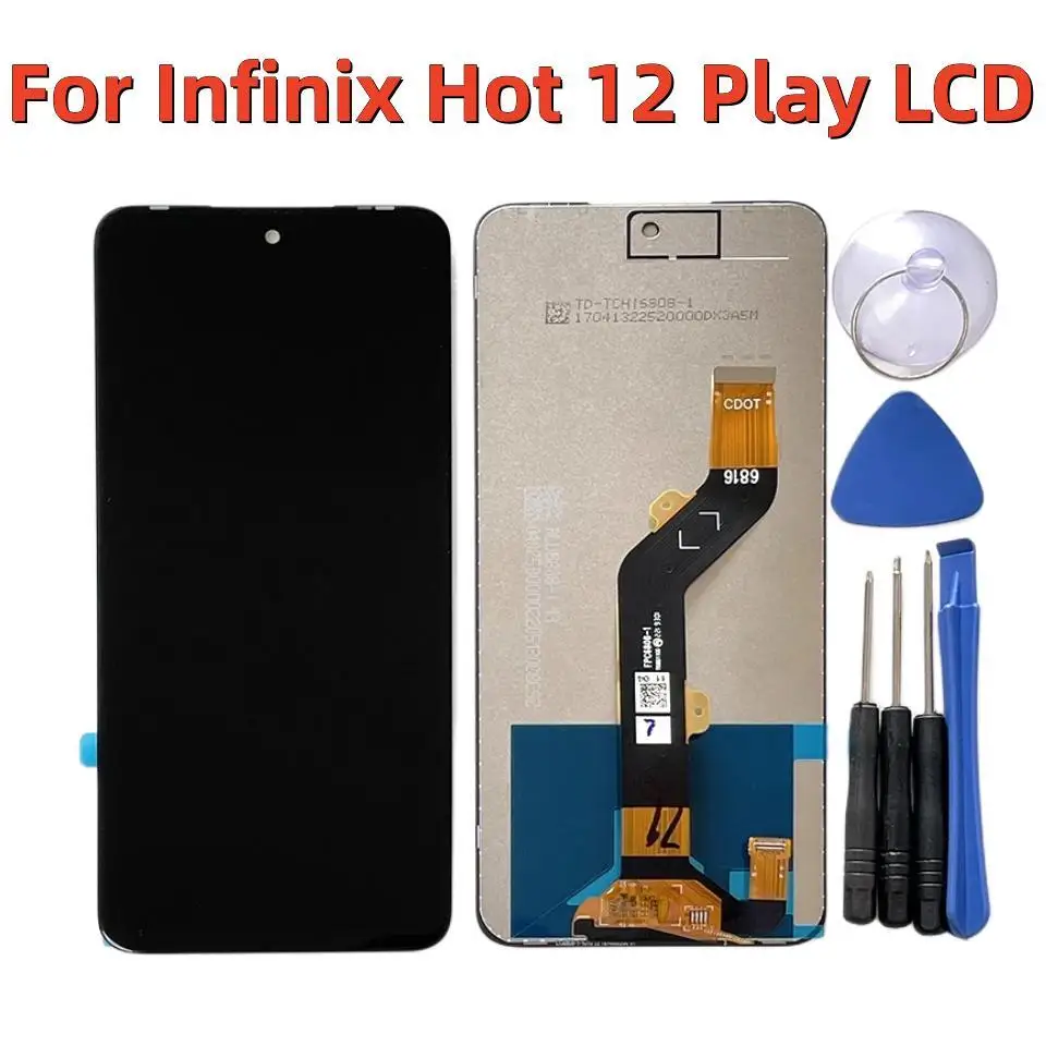 

6.82" Original LCD For Infinix Hot 12 Play X6816 LCD Display Screen+Touch Panel Digitizer For Infinix Hot 12 Play X6817 Display