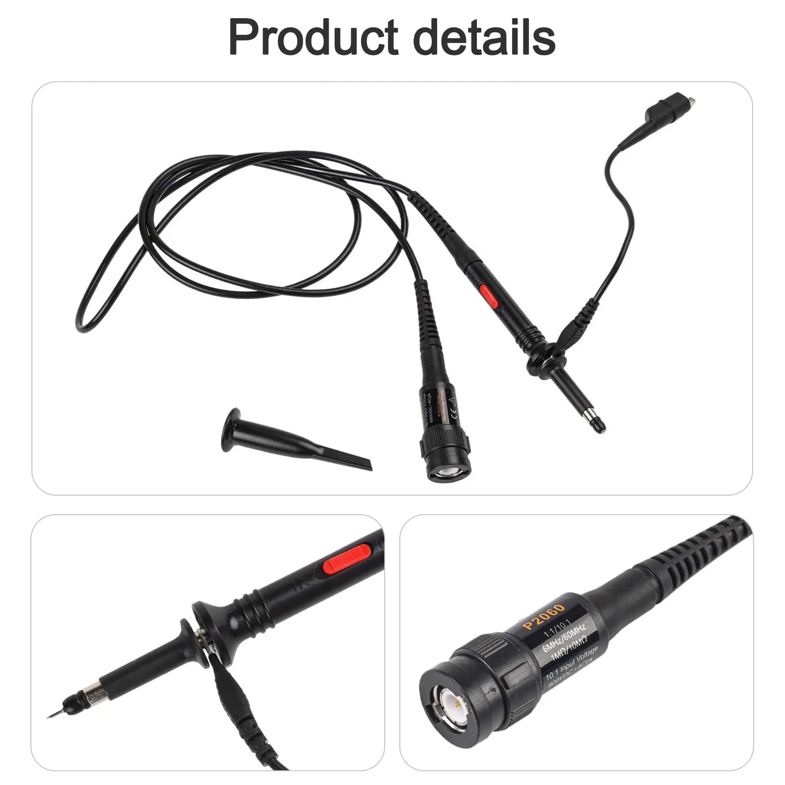 Adjustable Attenuation 60MHz Probes Lightweight Design Safety And Reliability Versatile And Reliable For Digital Oscilloscope