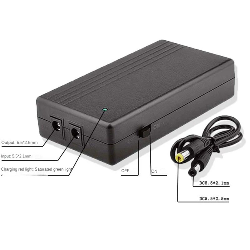 Multipurpose Mini UPS DC Battery Backup 12V 1A 14.8W Security Standby Power Power Supply ABS Uninterruptible Power Supply
