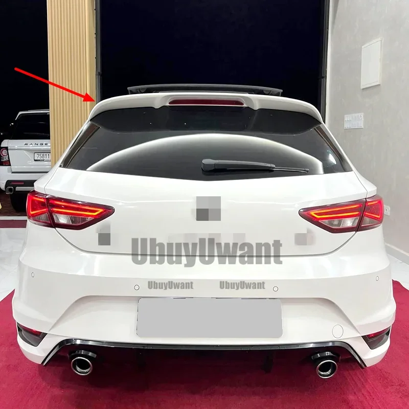 For Volkswagen Seat LEON MK3 5F FR Style Hatchback Spoiler 2012 - 2020 Rear Roof Lip Spoiler Car Tail Wing Decoration view 6