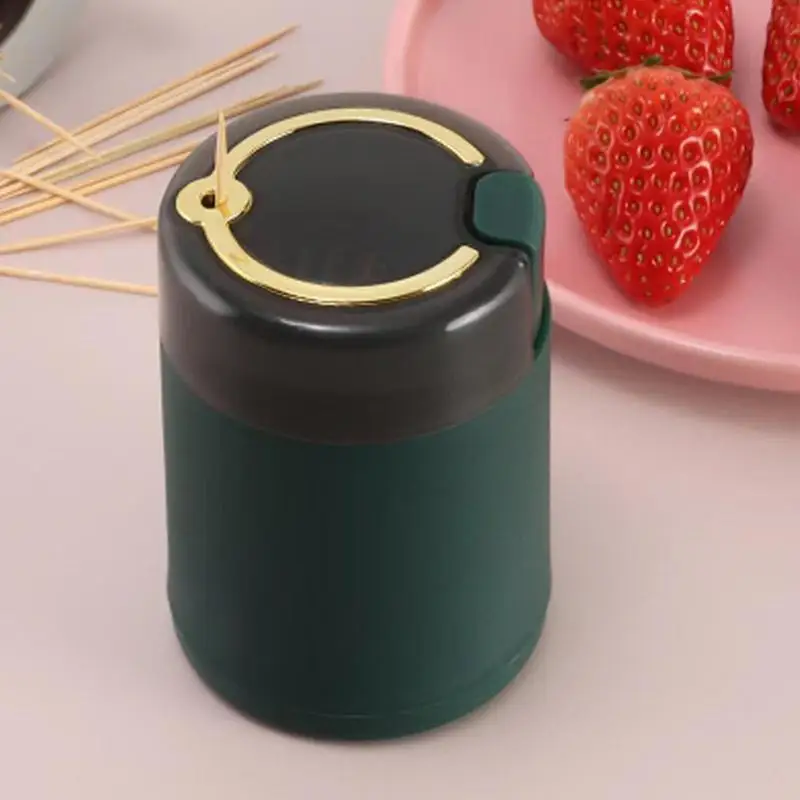 Simple Toothpick Box Toothpick Dispenser Ceative Push Automatic Eject Toothpick Jar Holder Household Convenient Gift Home Gadget