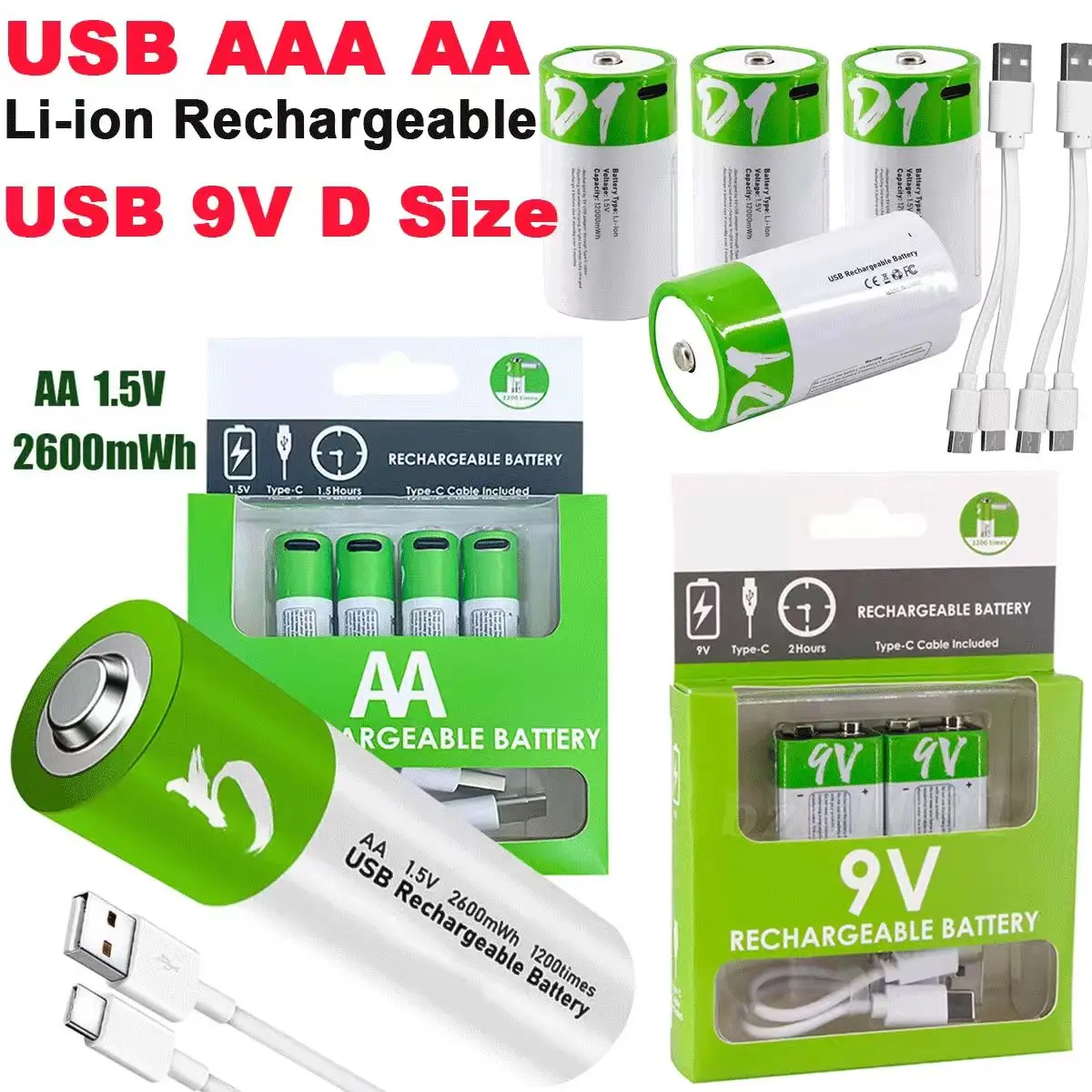 Fast Charge Usb AAA…