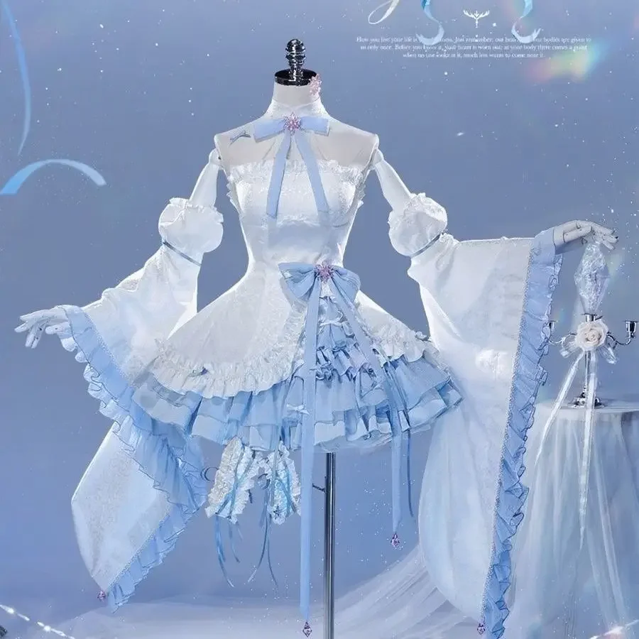 Rem Cosplay Costume Re:Life in A Different World From Zero Uniform Outfit Women Party Princess Dress Halloween Xmas Full Set