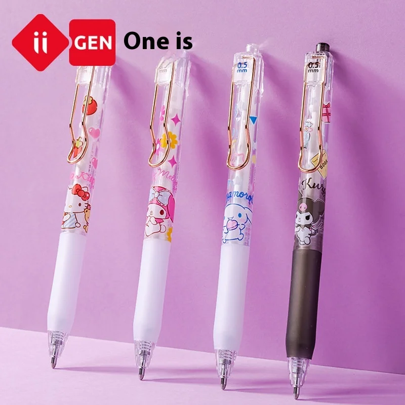 Iigen Stationery Sanrio Style Invisible Neutral Pen Student Lovely Originality Fluorescent Marker Pen Kuromi Melody Hello Kitty