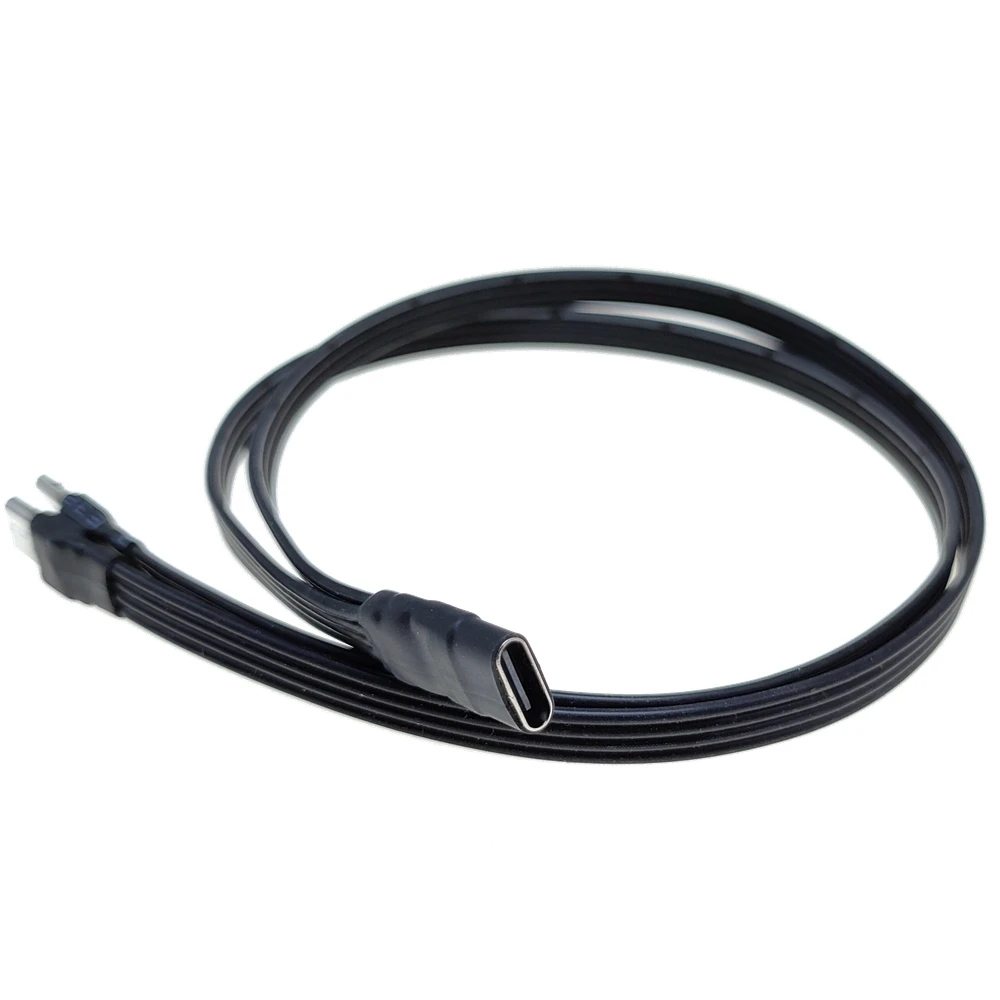 Cable de carga dos en uno para teléfonos, Cable de datos USB tipo c, Micro Dual, 20CM, 30cm, 50cm