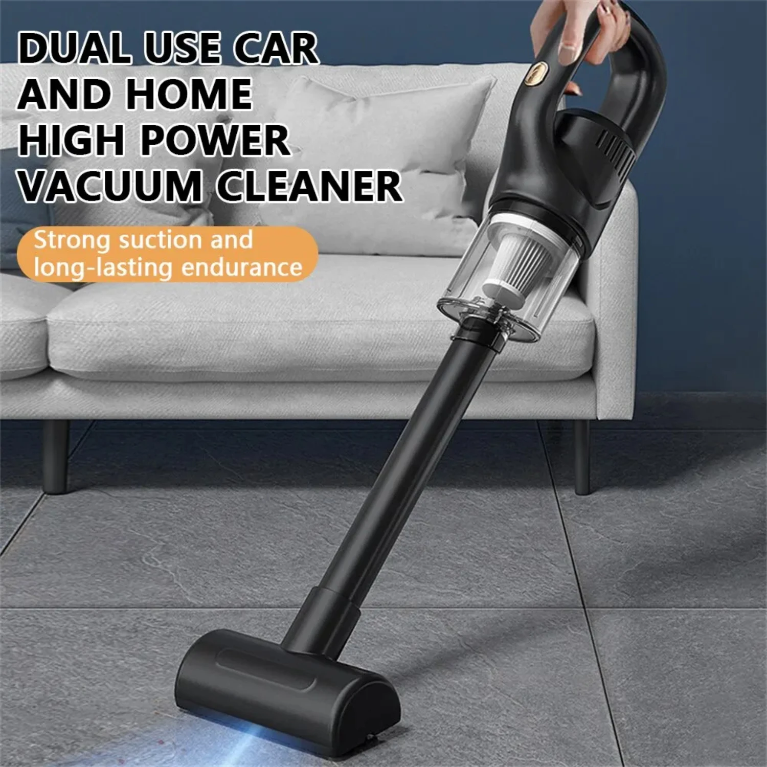 

Portable and Powerful Wireless Handheld Cordless Vacuum Cleaner with 50000Pa Suction for Auto, Car, and Pet - Rechargeable Mini